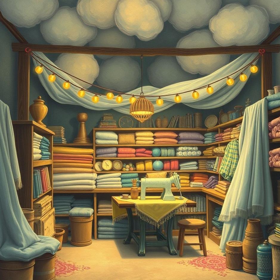 Dream : Fabric shop in a dream
