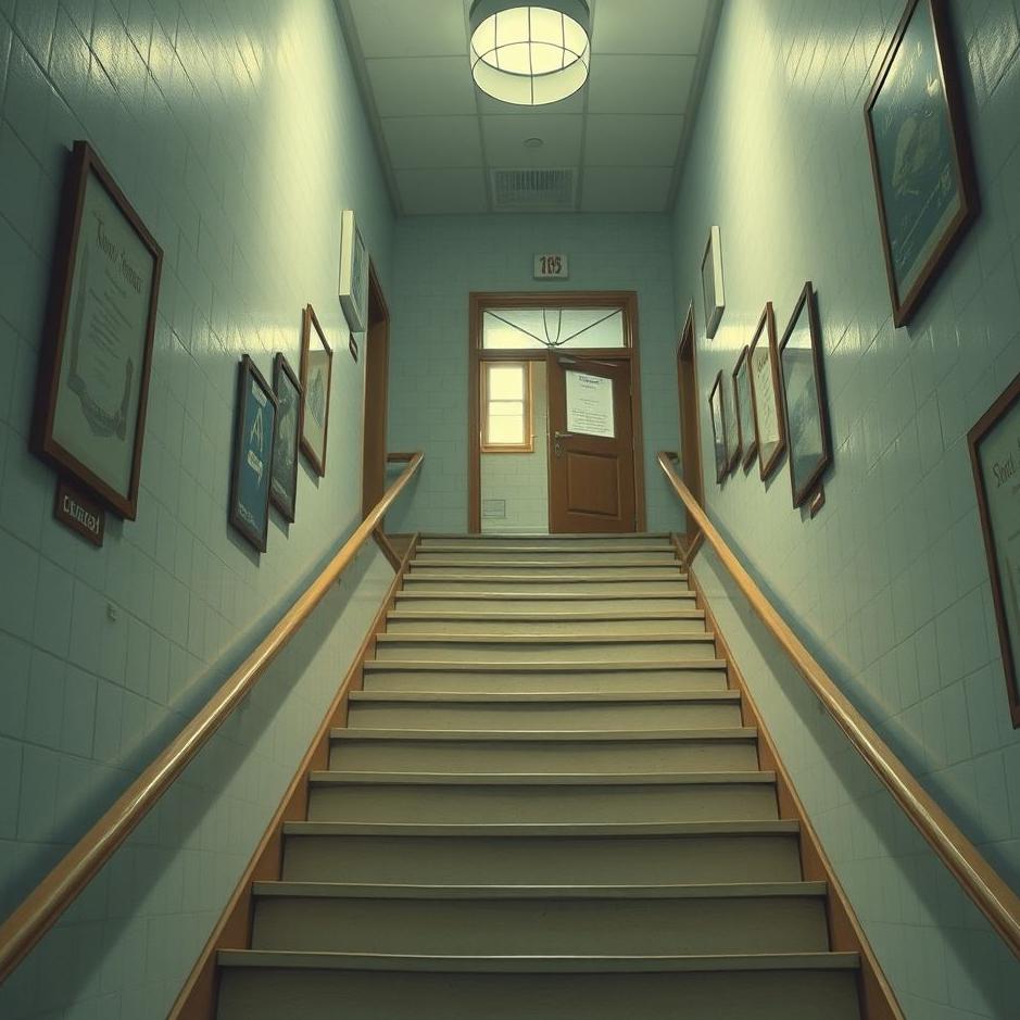 Dream : Falling down the stairs of a school in a dream