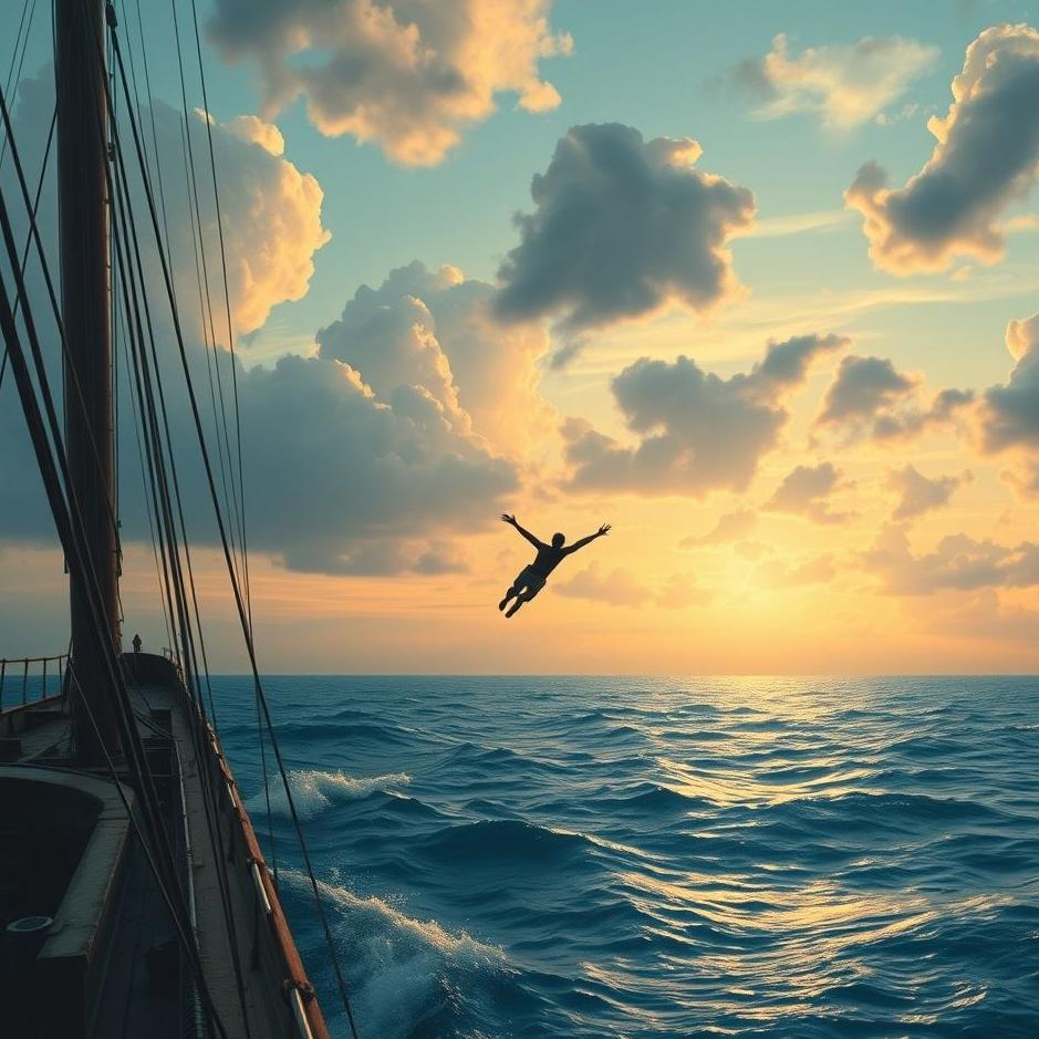 Dream : Falling from a ship into the sea in a dream