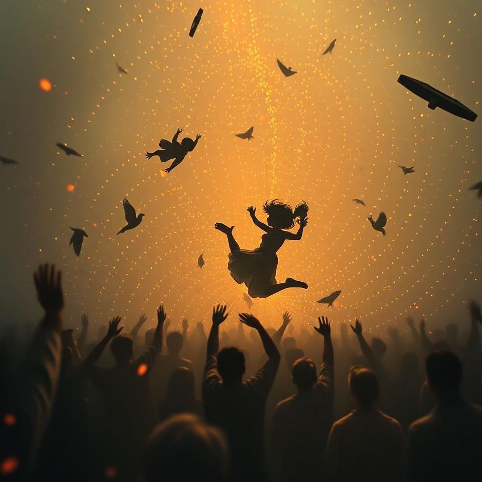 Dream : Falling in a crowd in a dream