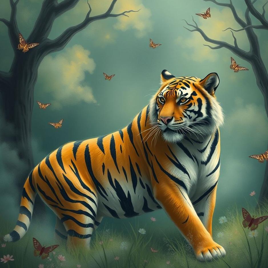 Dream : Falling in love with a tiger in a dream