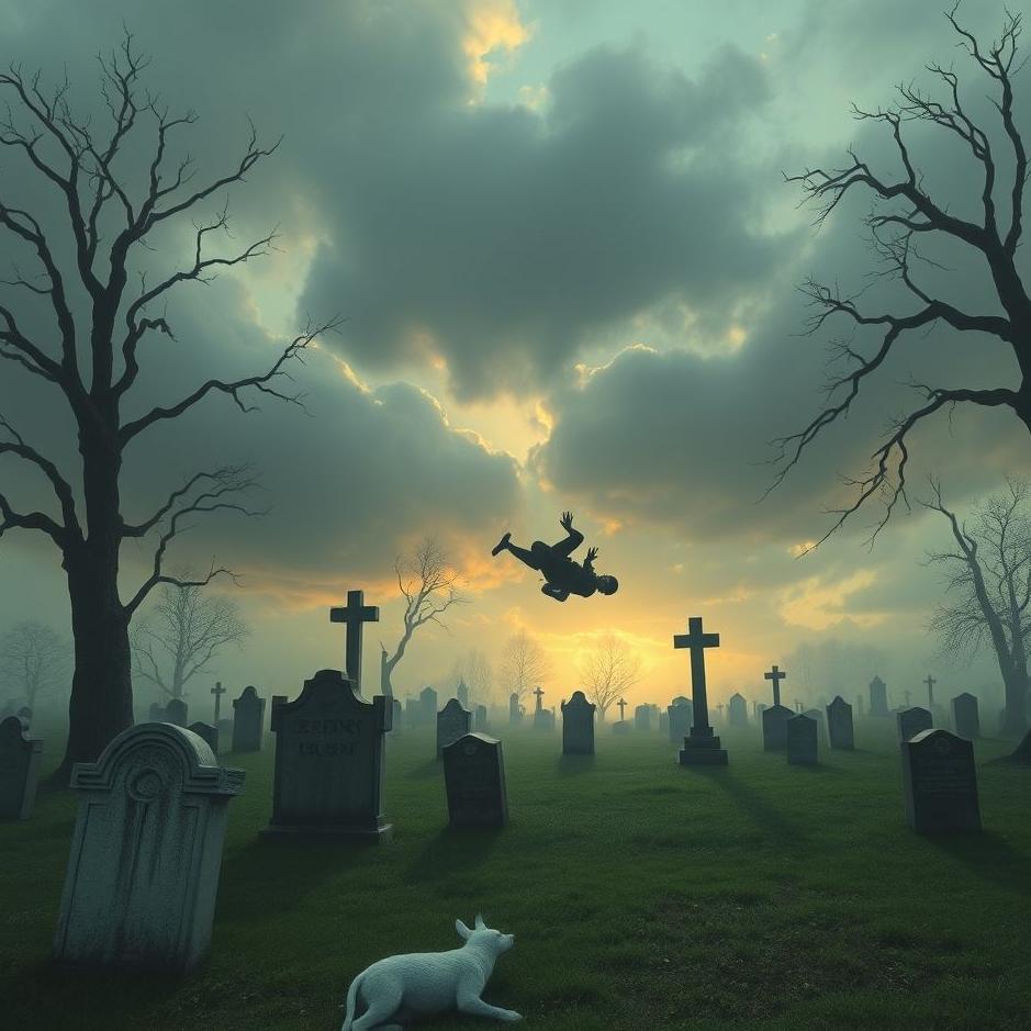 Dream : Falling into a cemetery in a dream