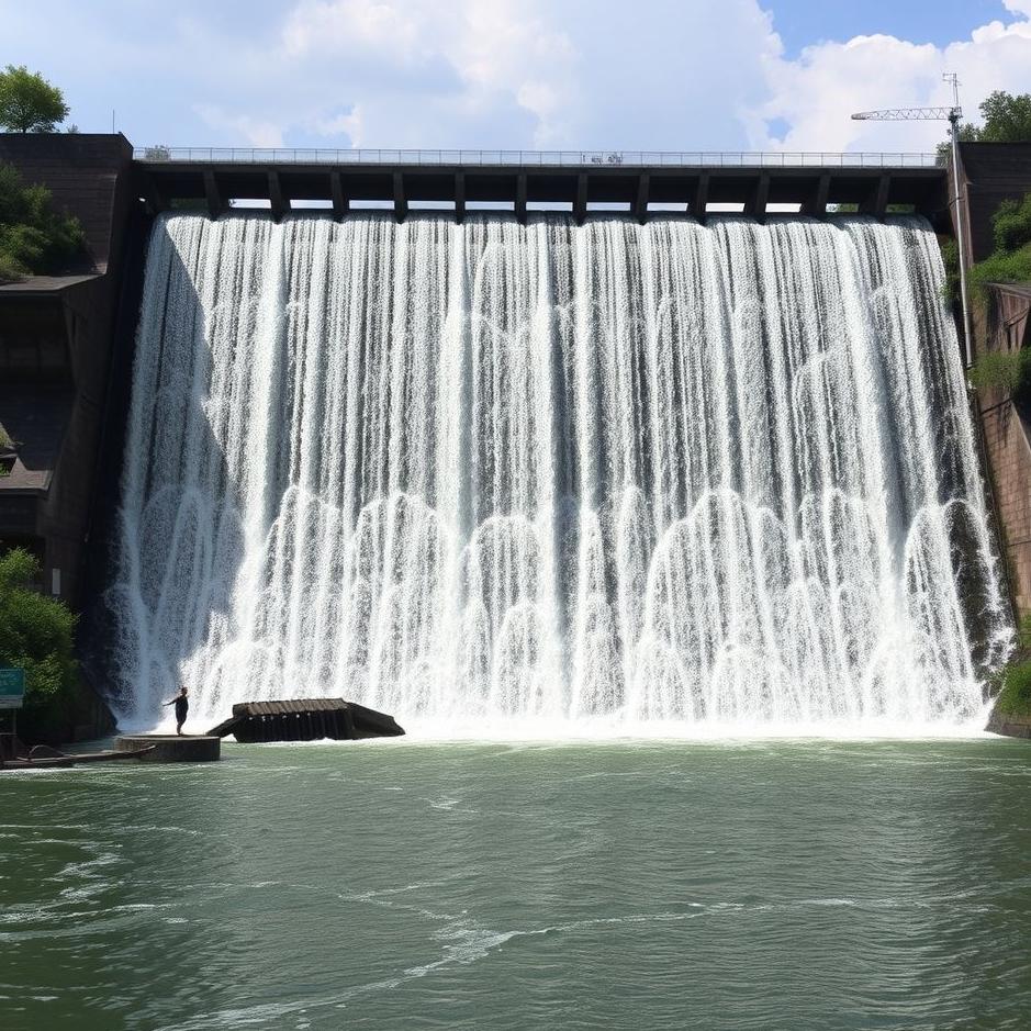 Dream : Falling into a dam