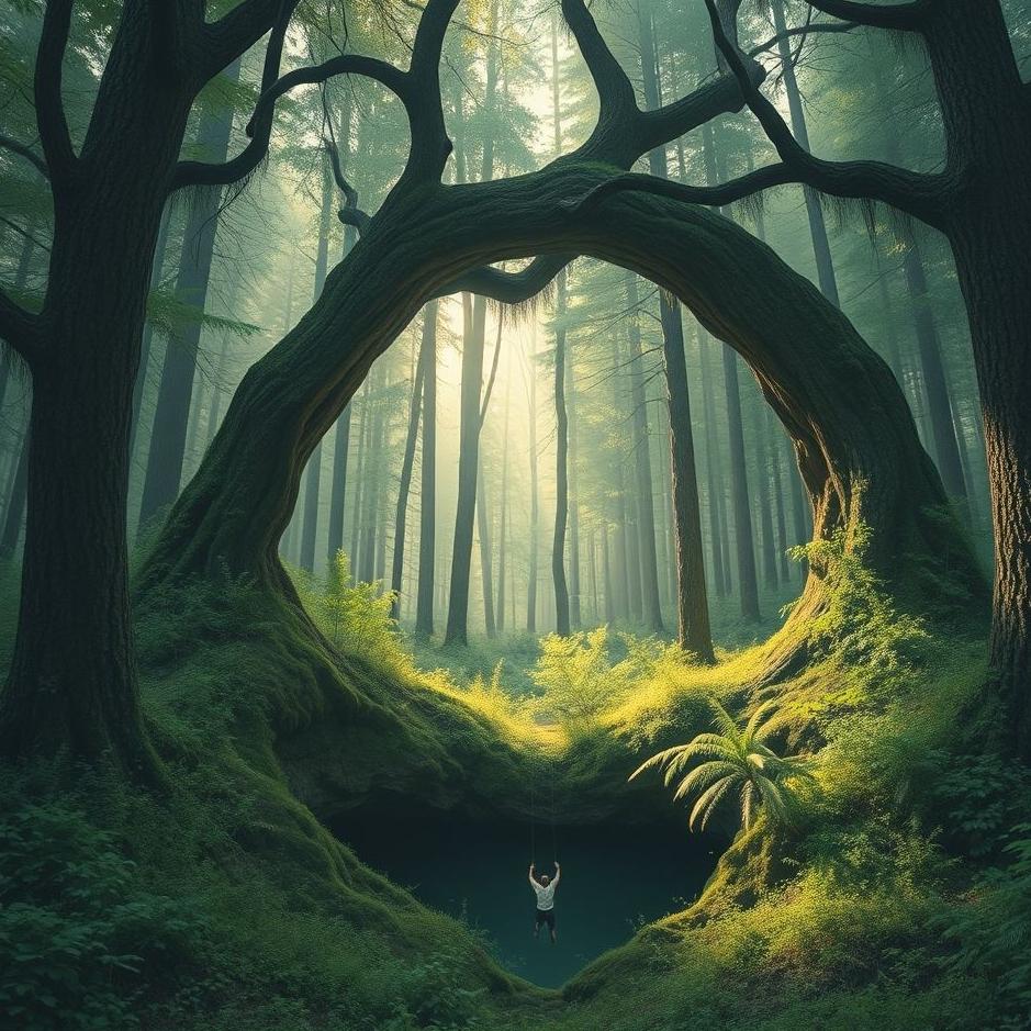 Dream : Falling into a hole in the forest in a dream