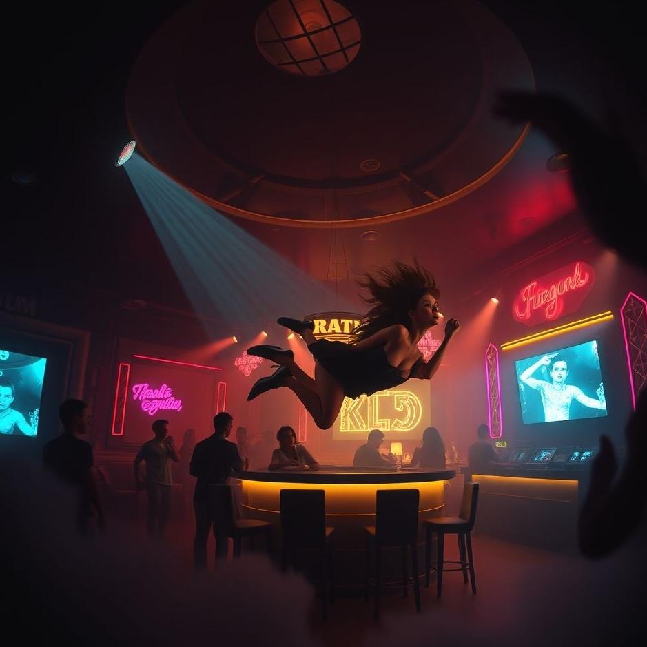 Dream : Falling into a nightclub in a dream