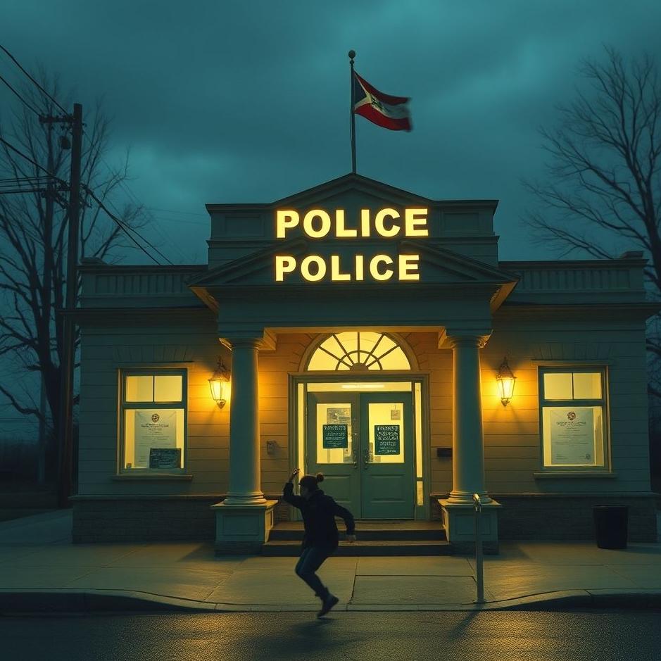 Dream : Falling into a police station in a dream