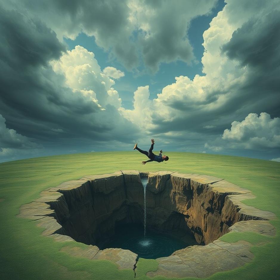 Dream : Falling into a sinkhole in a dream