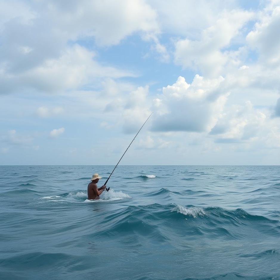 Dream : Falling into the sea while fishing in a dream