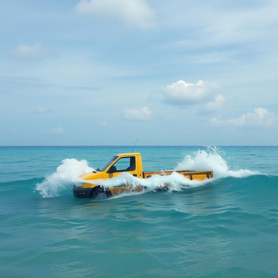 Dream : Falling into the sea with a truck in your dream