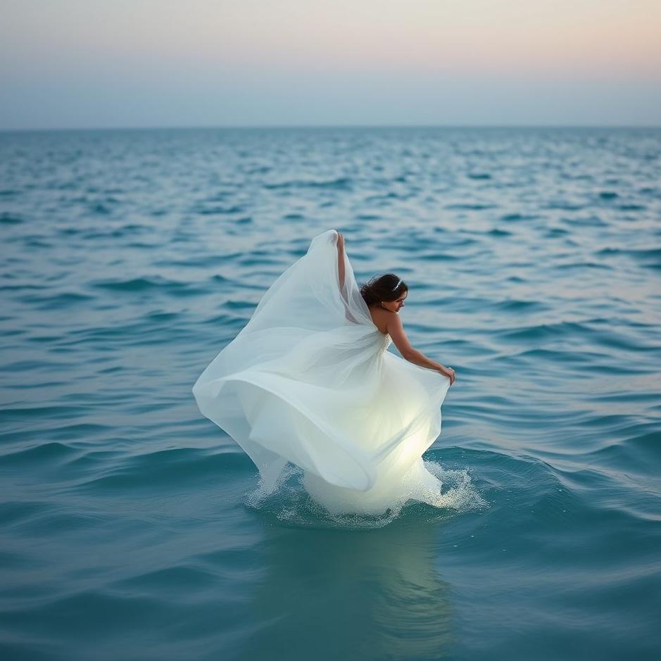 Dream : Falling into the sea with a wedding dress in a dream