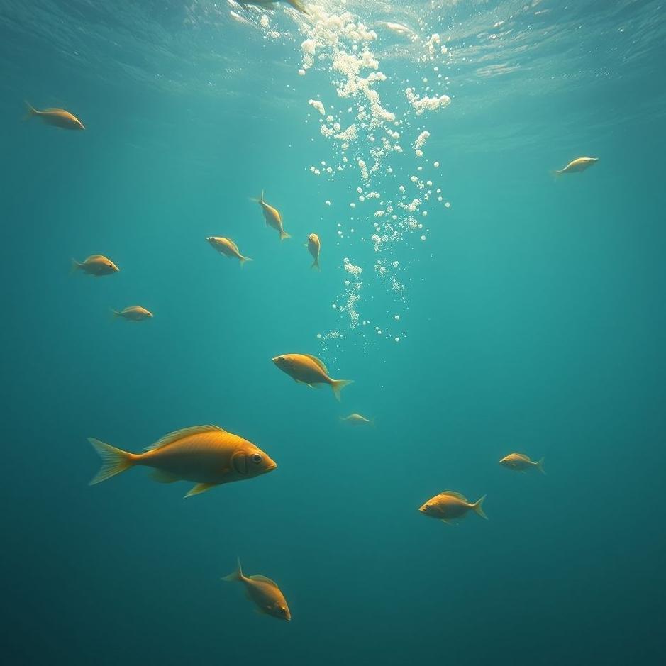 Dream : Falling into the sea with fish in a dream