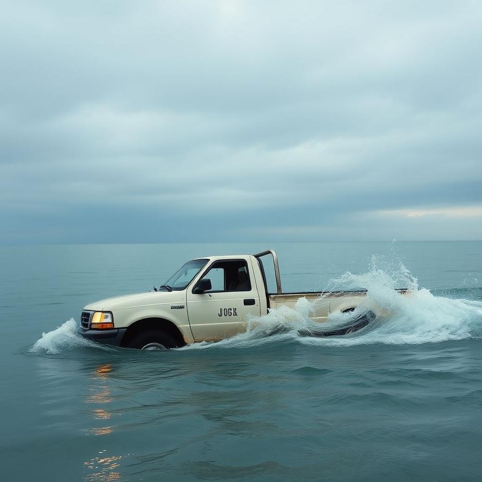 Dream : Falling into the water with a truck in a dream