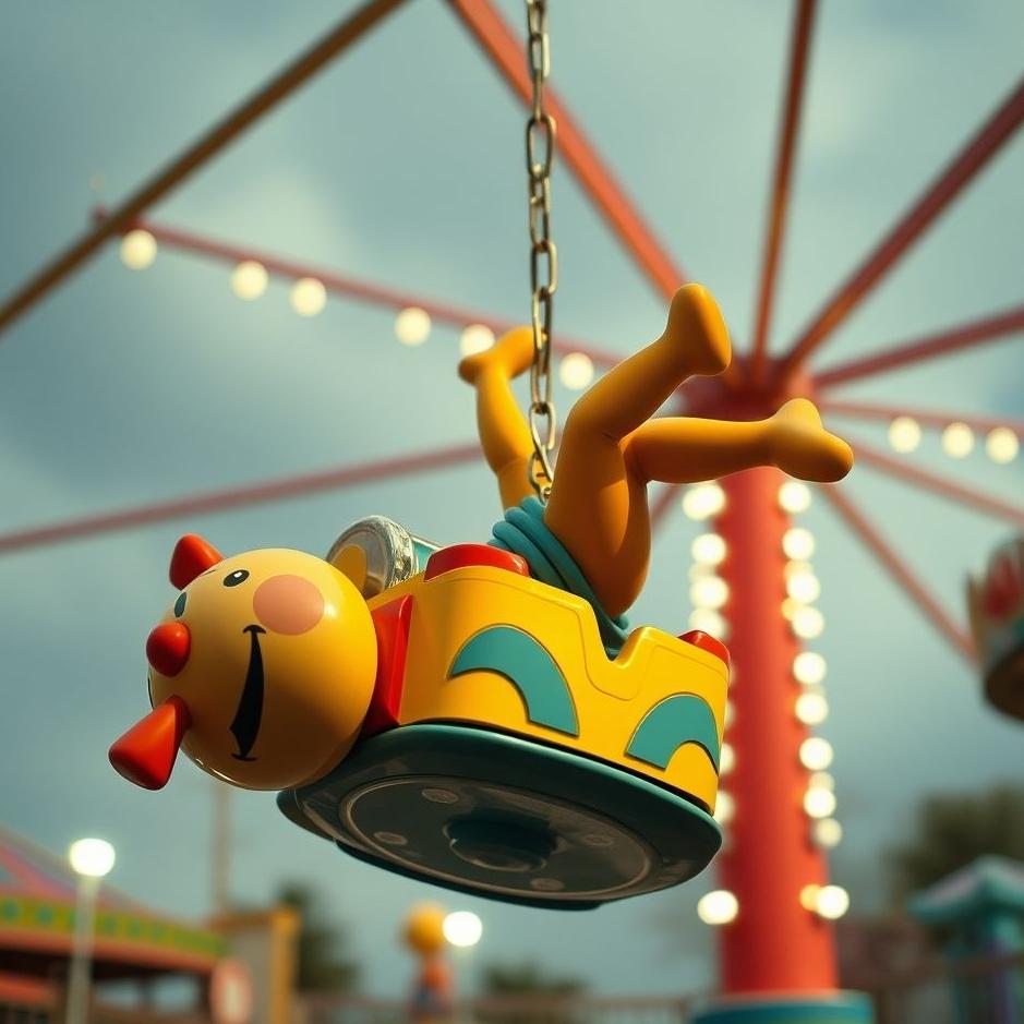Dream : Falling off a toy in an amusement park in a dream