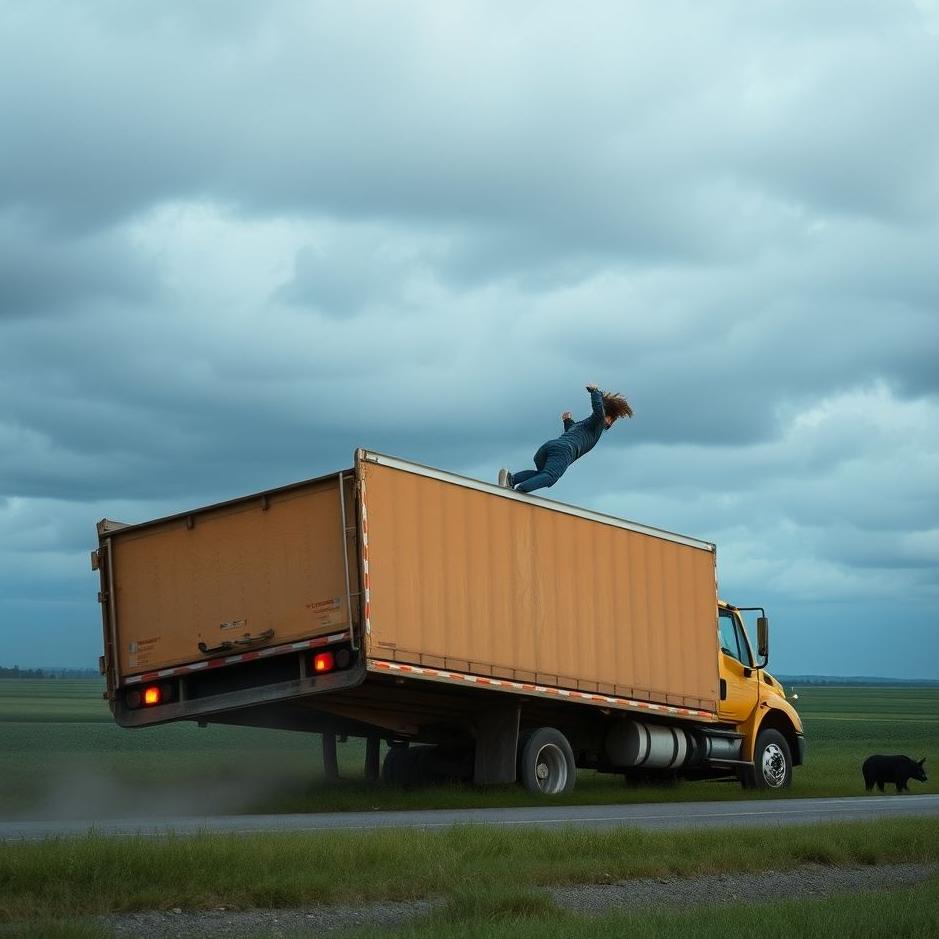 Dream : Falling off a truck in a dream