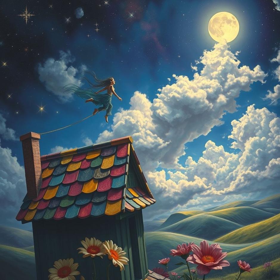 Dream : Falling off the roof of the house in a dream