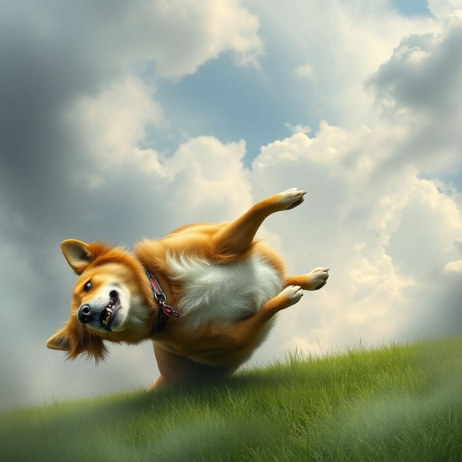 Dream : Falling on a dog in a dream