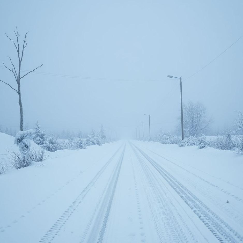 Dream : Falling on a snowy road in a dream
