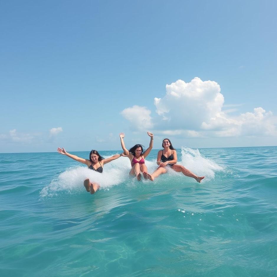 Dream : Falling on the sea with friends in the dream