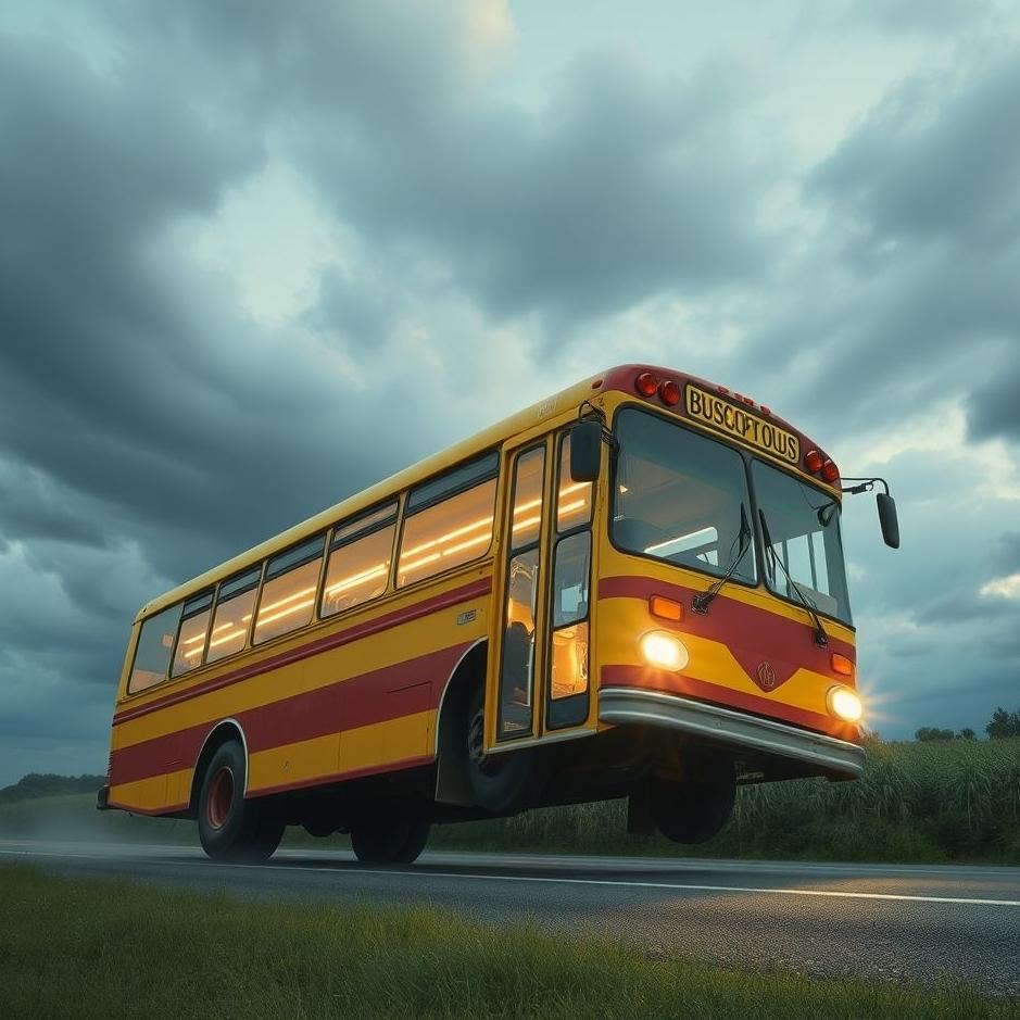 Dream : Falling with a bus in a dream