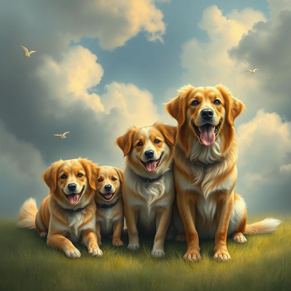Dream : Family of dogs in a dream