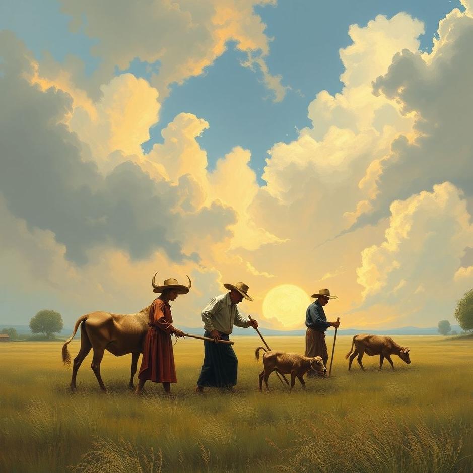 Dream : Family of plowmen in a dream