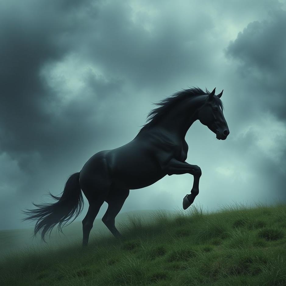 Dream : Fear of a black horse in a dream