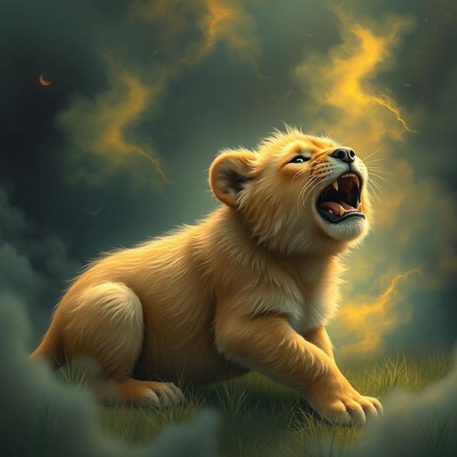 Dream : Fear of the lion puppy in the dream