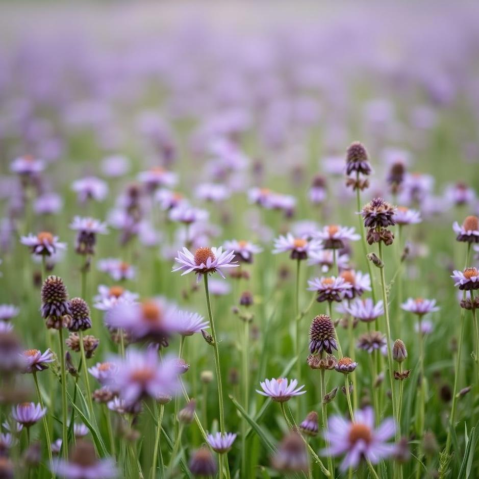Dream : Field of purple flowers in a dream