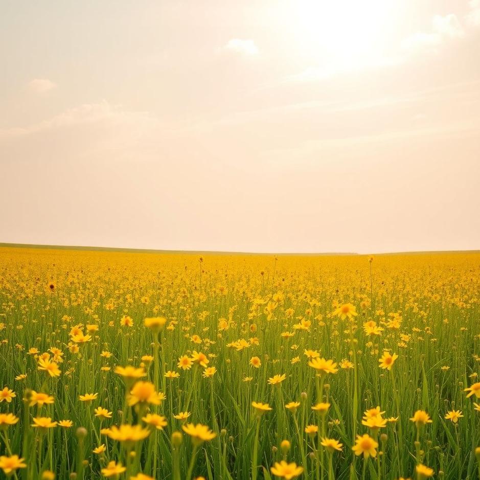 Dream : Field of yellow flowers in a dream