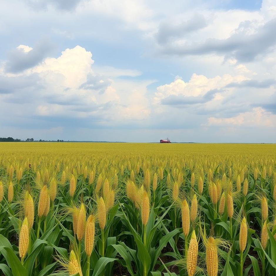 Dream : Field planted with corn in a dream
