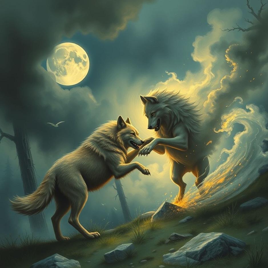 Dream : Fighting with a wolf in a dream