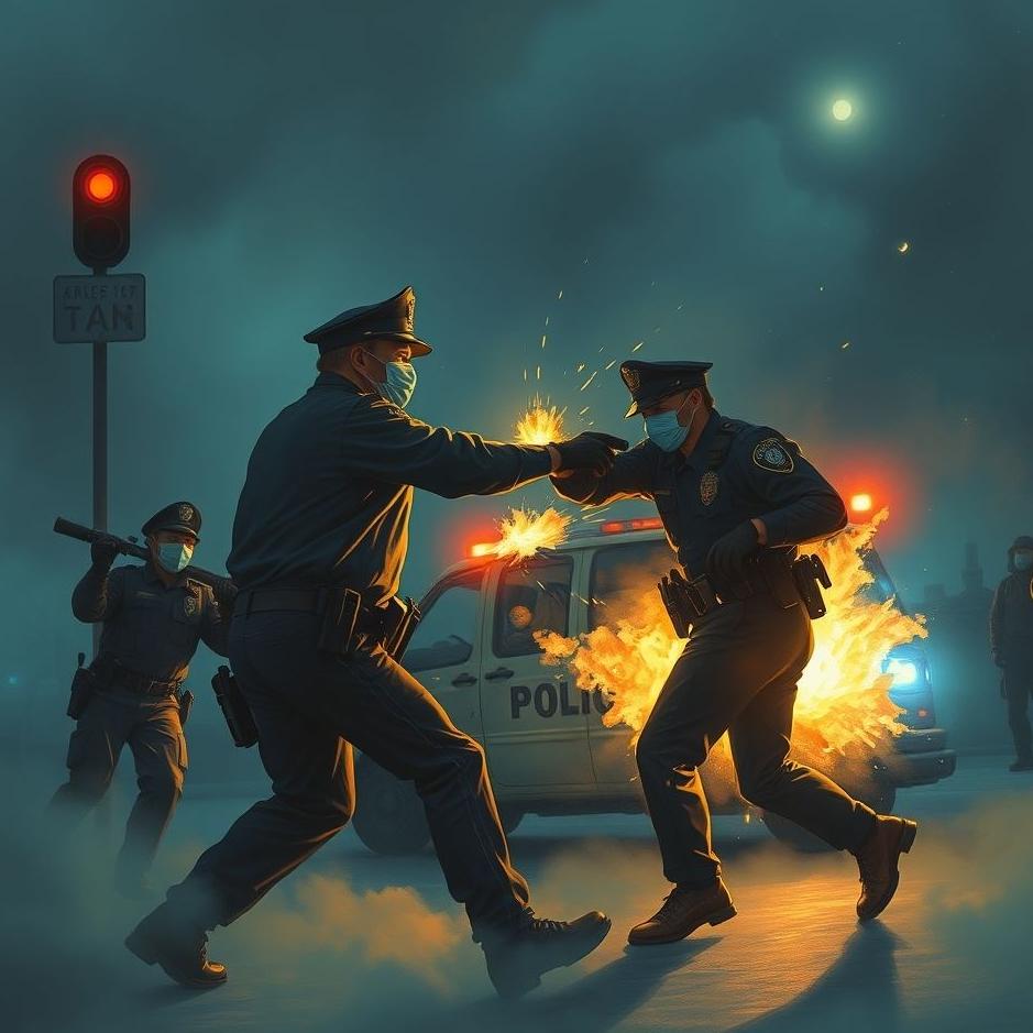 Dream : Fighting with the police in a dream