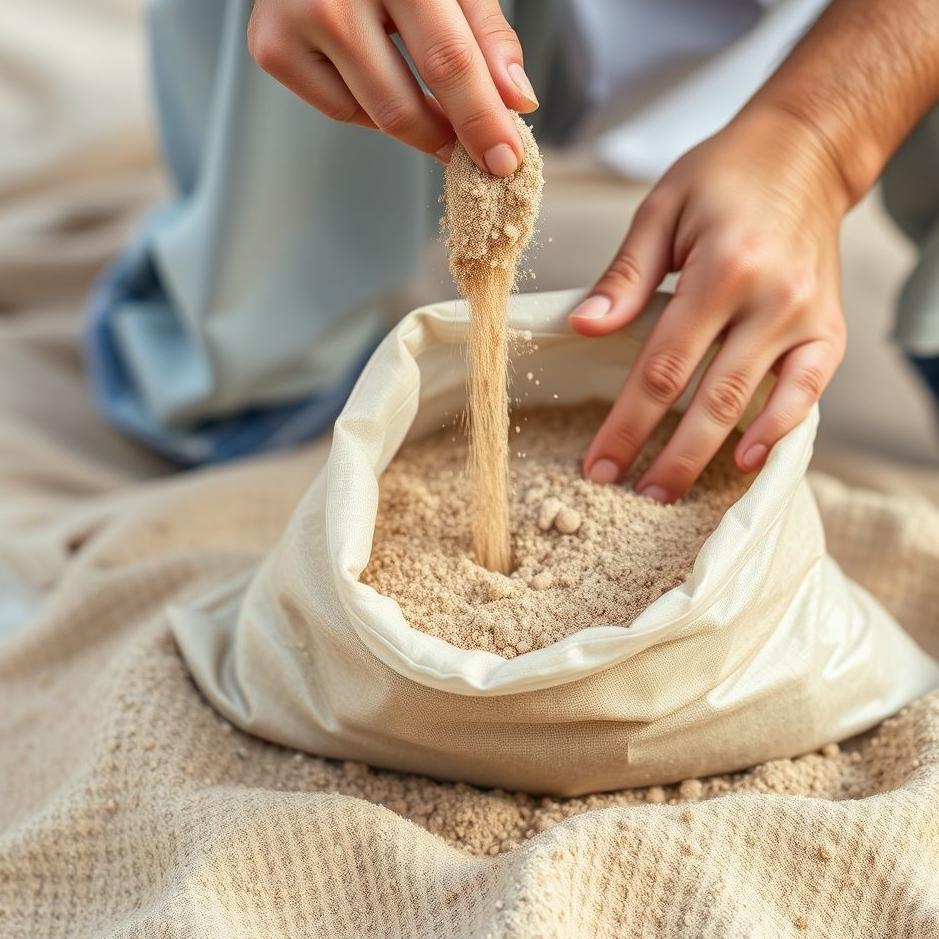 Dream : Filling a bag with sand