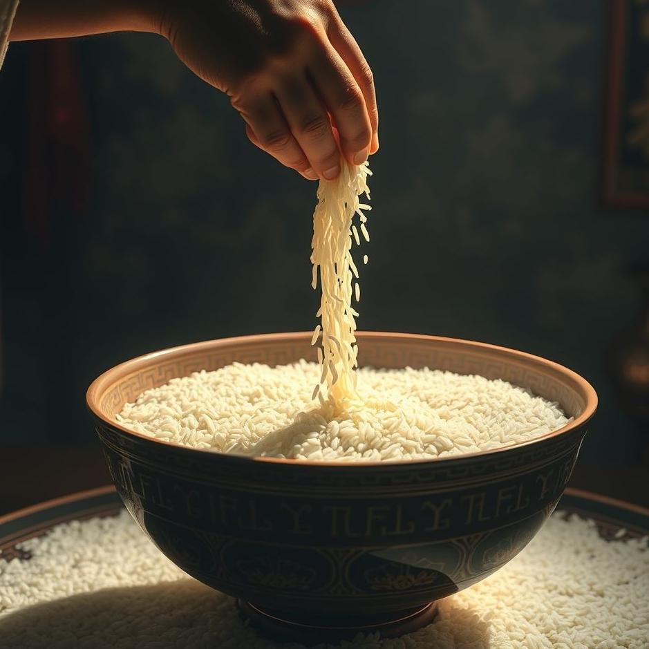 Dream : Filling rice in a dream