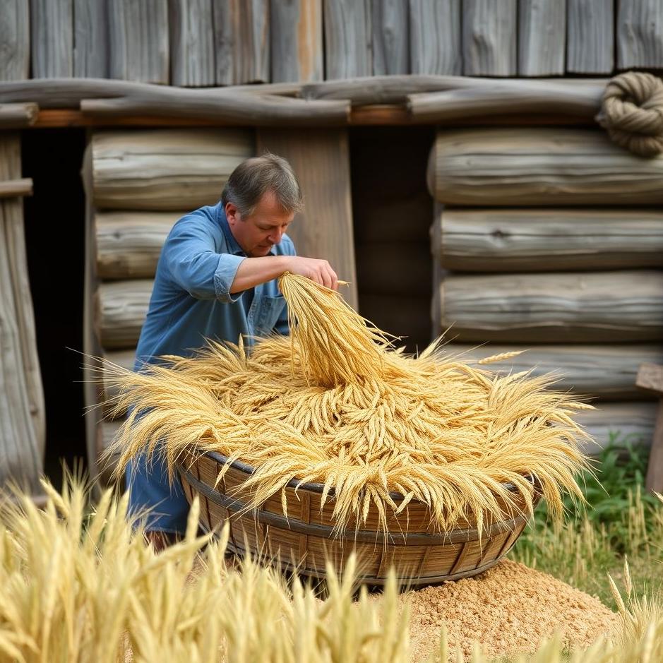 Dream : Filling wheat into the house