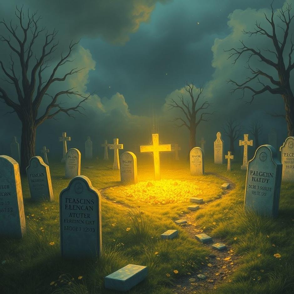 Dream : Finding gold in a cemetery in a dream