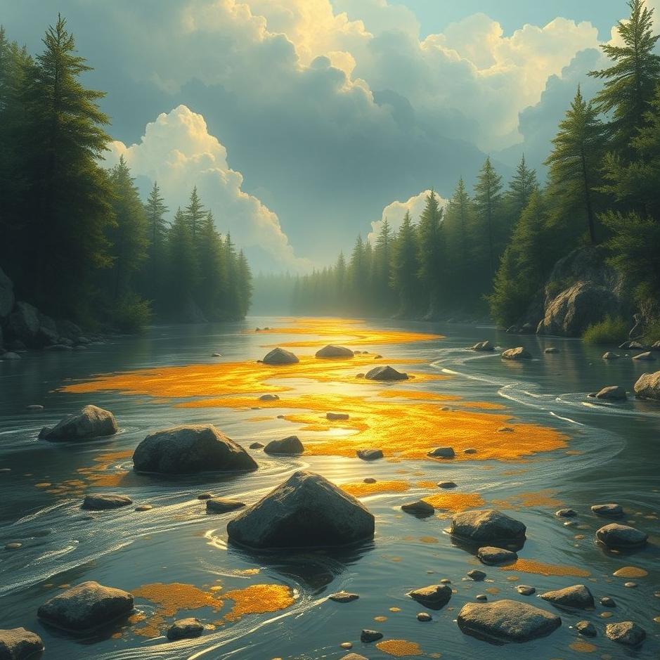 Dream : Finding gold in a river in a dream