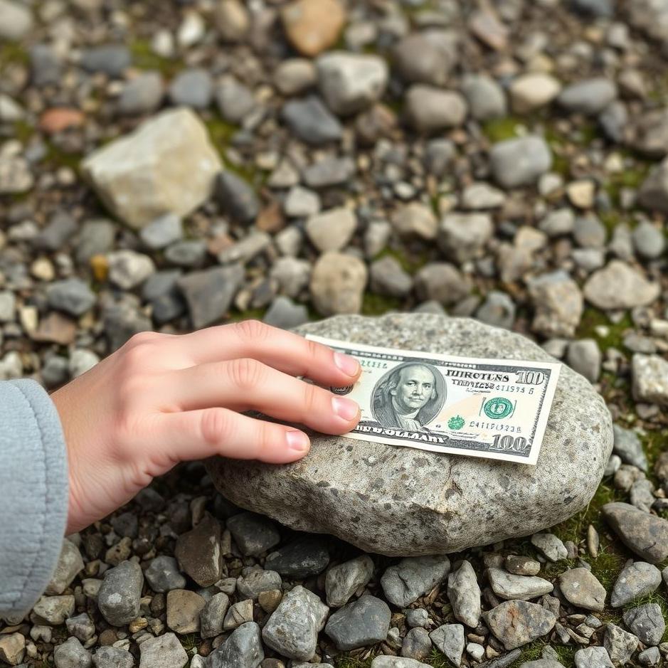 Dream : Finding money under a stone 