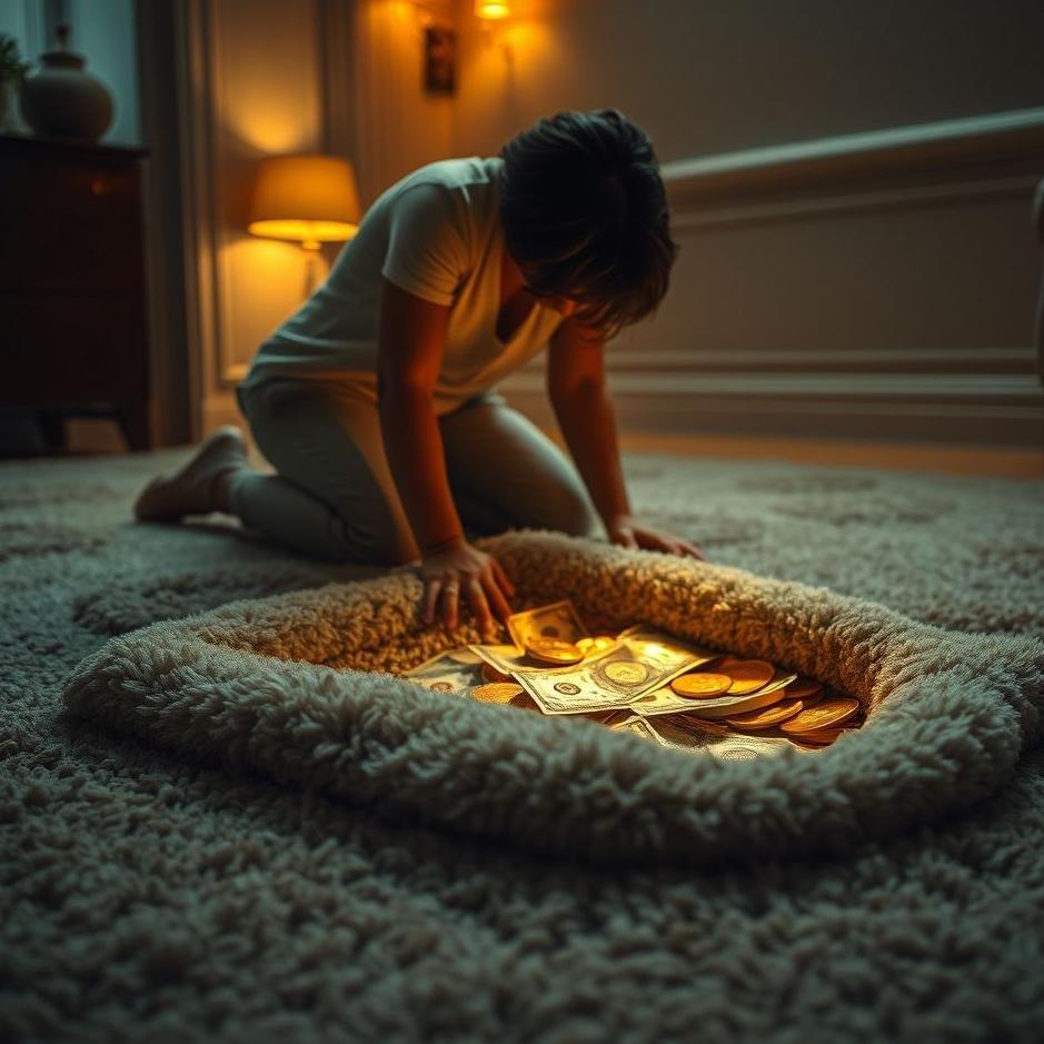 Dream : Finding money under the carpet in a dream