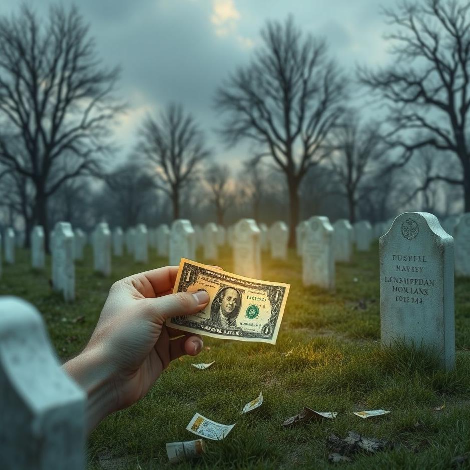 Dream : Finding paper money in a cemetery in a dream