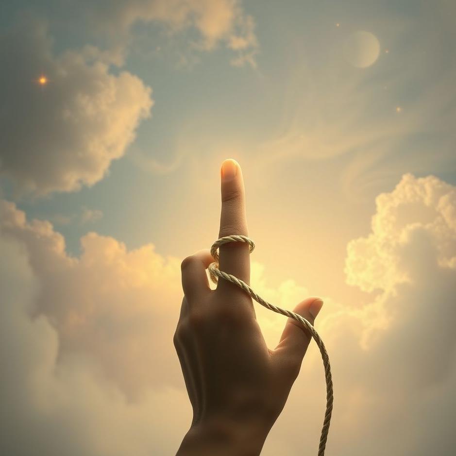 Dream : Finger measurement with a rope in a dream