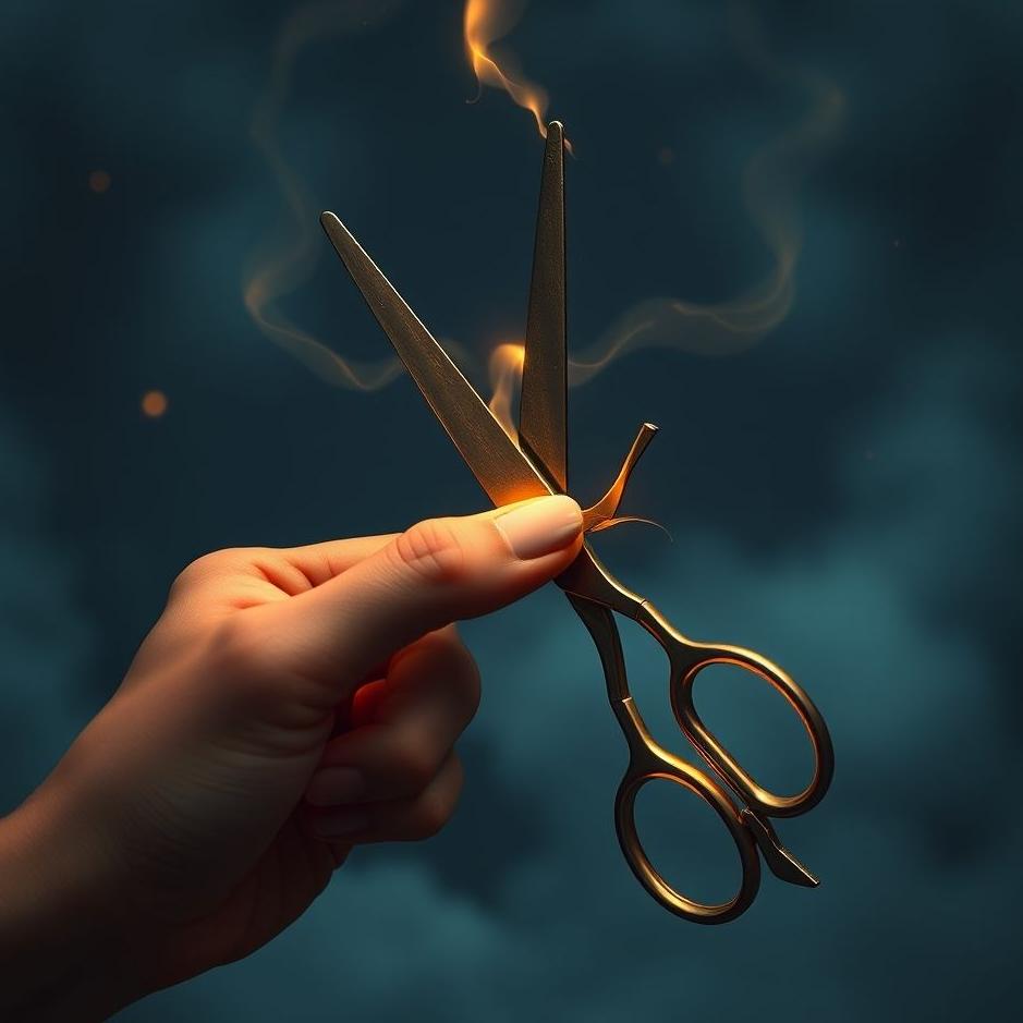 Dream : Finger stuck with scissors in a dream