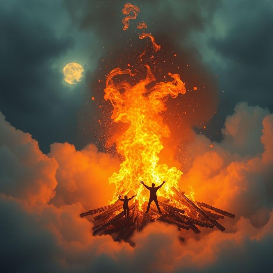 Dream : Fire bursting in a dream