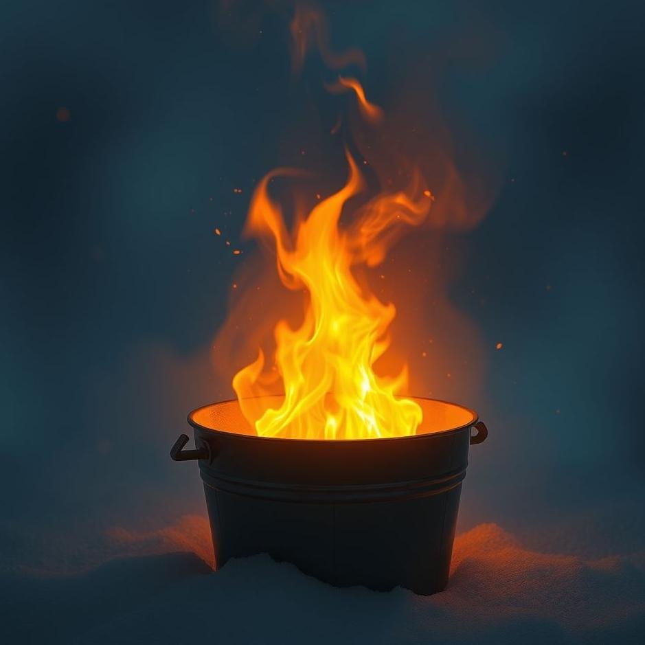 Dream : Fire in a bucket in a dream