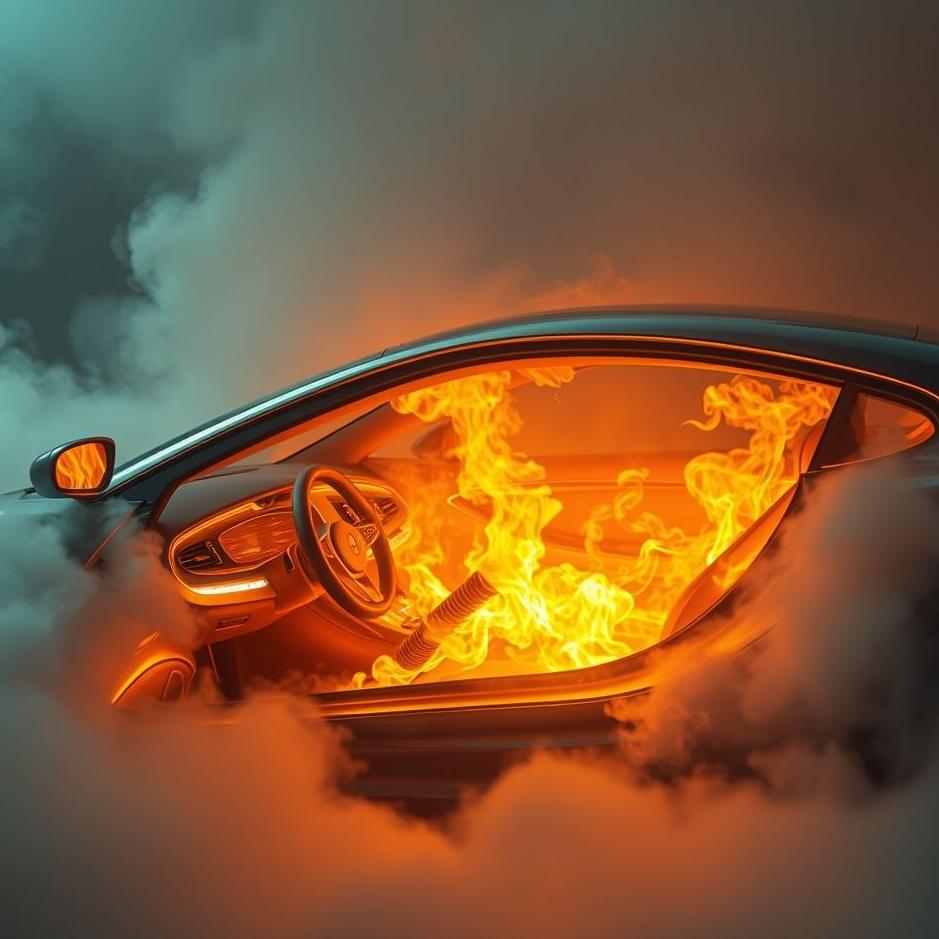 Dream : Fire in the car in the dream