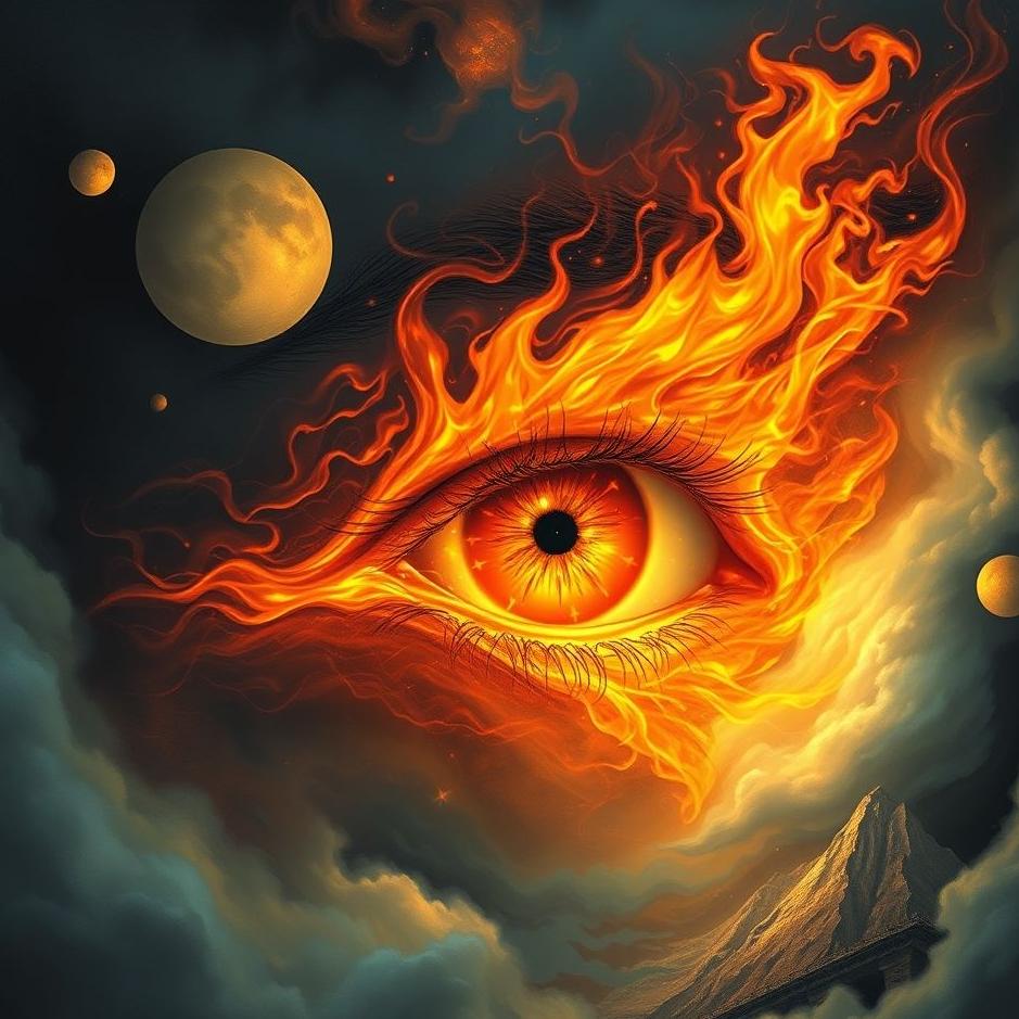 Dream : Fire in the eye in a dream