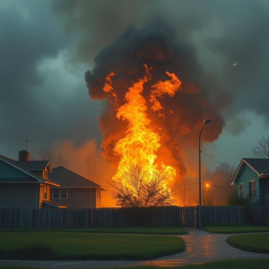 Dream : Fire in the neighborhood in a dream