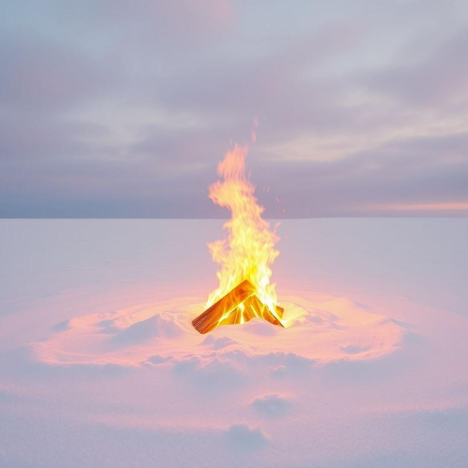 Dream : Fire in the snow in a dream
