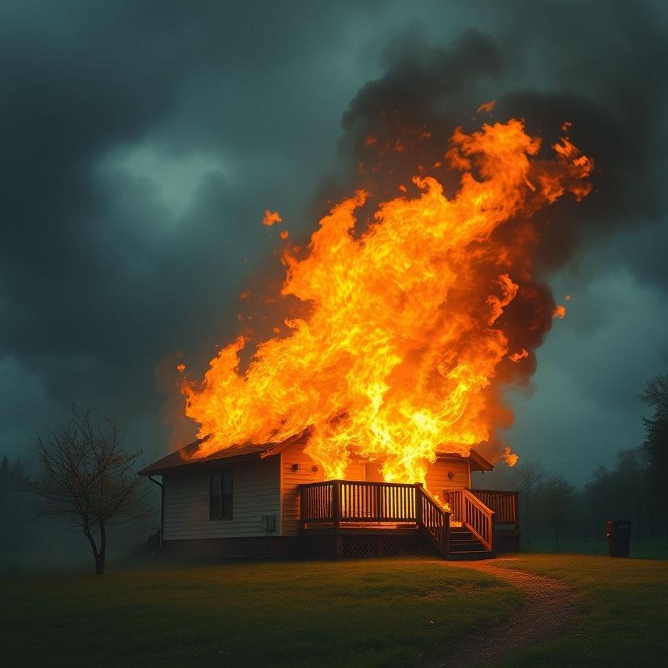 Dream : Fire leaping into the house in a dream