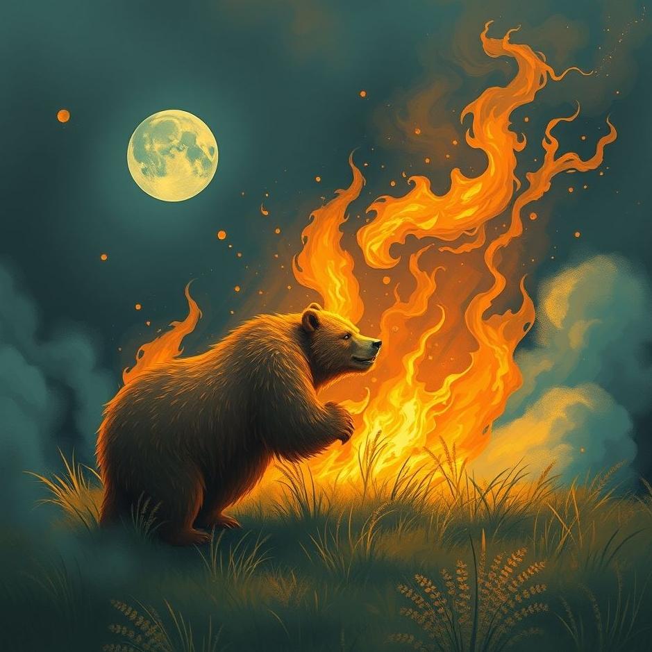 Dream : Fire the bear in the dream